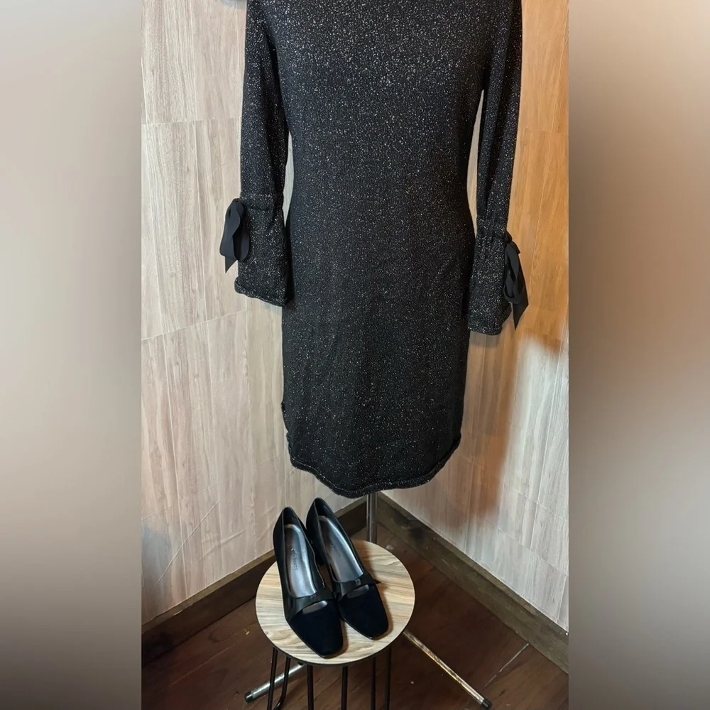 Karen Scott Black Velvet Bow Heels
